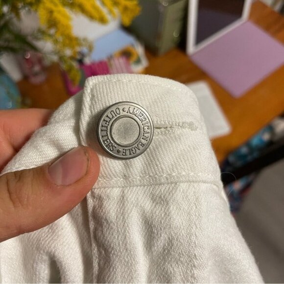 American Eagle White Stretch Pants Size 14 - Picture 9 of 11